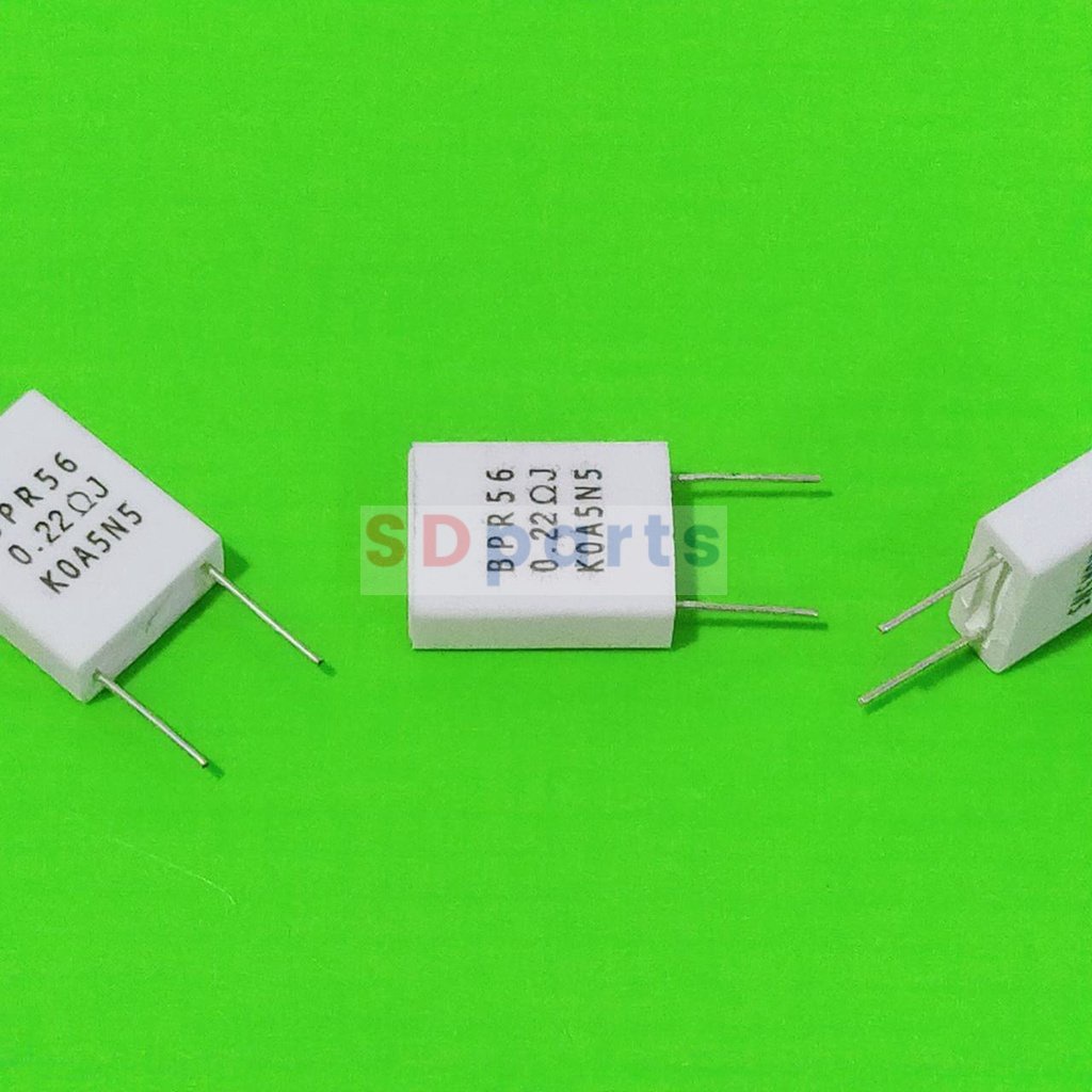 ตัวต้านทาน ไม่เหนี่ยวนำ R เซรามิค ซีเมนต์ กระเบื้อง BPR Non Inductive Ceramic Cement Resistor 5W #BPR 5W (1 ตัว)