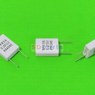 ตัวต้านทาน ไม่เหนี่ยวนำ R เซรามิค ซีเมนต์ กระเบื้อง BPR Non Inductive Ceramic Cement Resistor 5W #BPR 5W (1 ตัว)