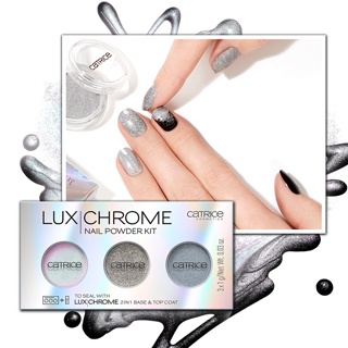 ของแท้/พร้อมส่ง Catrice LuxChrome Nail Powder Kit 01 คาทริซ ผงแต่งเล็บประกายโฮโลกราฟฟิค