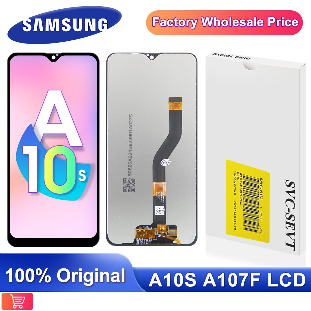 6.2" AMOLED สําหรับ Samsung galaxy A10s lcd Digitizer A107/DS A107F A107FD A107M จอแสดงผล Touch Scre