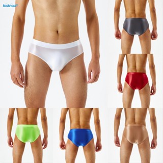 【HODRD】Sexy Men Oil Shiny Panties Low Rise Bulge Pouch Briefs Underwear High elasticity Underwear【Fashion】