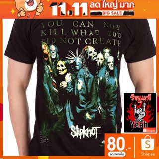 เสื้อวง Slipknot เสื้อลาย สลิปน็อต เสื้อคอฟิต แฟชั่น เสื้อวินเทจ RCM938