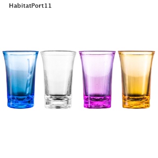 Habitatport แก้วน้ําพลาสติก อะคริลิค สีสดใส สําหรับบาร์ ร้านอาหาร คลับ