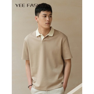 YEE Fashion เสื้อยืด เสื้อ ผู้ชาย เสื้อเชิ้ตแขนยาวลําลอง ทรงหลวม ขนาดใหญ่ Polo  22112501