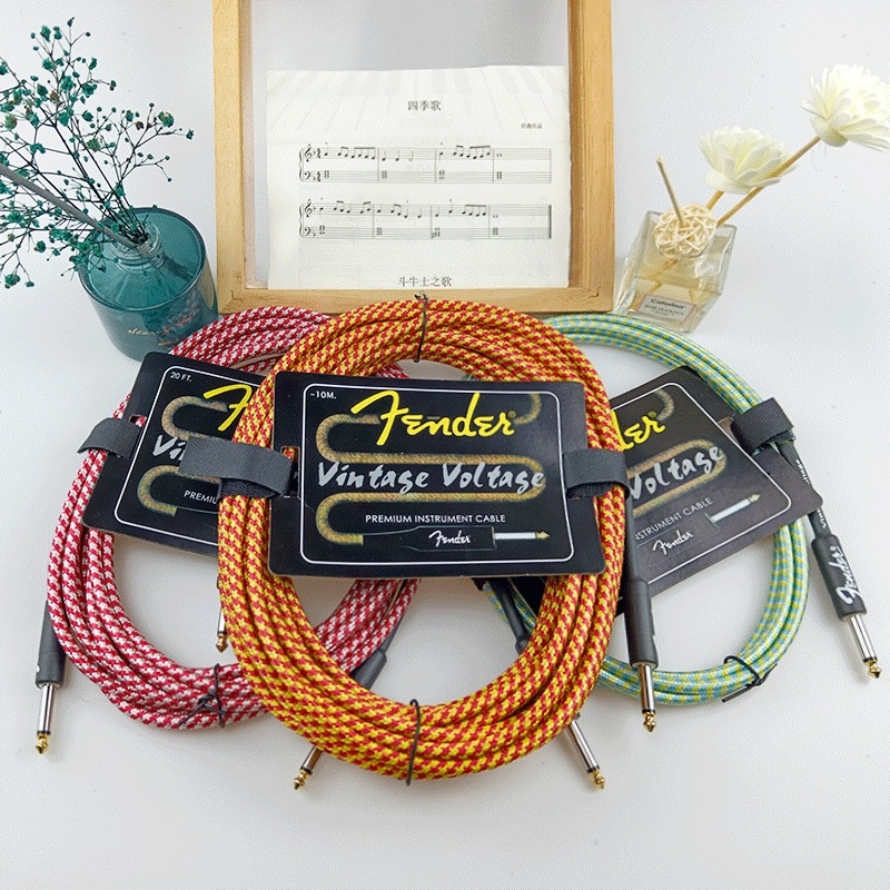 สาย Fender สาย 3m/6m/10m/15m สายกีต้าร์พร้อม EQ
