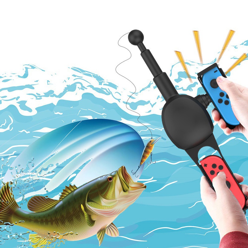 NS Switch Fishing Rod for Bass Pro Shops /Legendary Fishing for Nintendo Switch OLED Joy-Con Fishing Game Controller Accessories