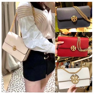 Tory burch กระเป๋าสะพายไหล่ หนังแกะ ขนาดใหญ่ สําหรับผู้หญิง