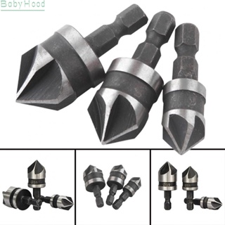 【Big Discounts】Drill Bit 12/16/19mm 90 Degree Carbon Steel Chamfer Drilling For Wood Hexagon#BBHOOD