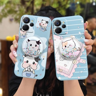 Glitter Cartoon Phone Case For OPPO Realme9i 5G Rotatable stand cute Skin feel silicone ins Skin-friendly feel The New