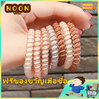 ※NOON※ ยางรัดผม แบบใส ลายกาแฟ สไตล์เกาหลี