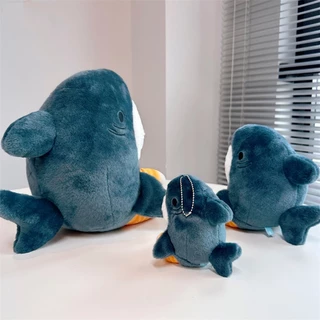 COD ตุ๊กตาผ้า รูปแมวฉลามน่ารัก หมอนตุ๊กตา ตุ๊กตาฉลาม ของเล่นสําหรับเด็ก ของขวัญวันเกิด