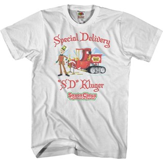 Special Delivery Santa Claus Is Comin To Town T-Shirt เสื้อคนอ้วนผญ เสื้อยืดสไตล์เกาหลี