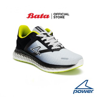 Bata บาจา ยี่ห้อ Power รองเท้าผ้าใบสำหรับวิ่ง รองเท้าผ้าใบผูกเชือก รองเท้ากีฬา Sport Sneakers สำหรับผู้ชาย รุ่น XoRise+ 500 GT สีดำ 8186225