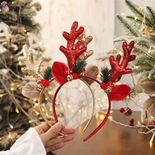 Christmas Reindeer Antlers Headband ที่คาดผมหูเอลฟ์น่ารัก Christmas Holiday Cosplay Party อุปกรณ์เสริมผม【Goob】