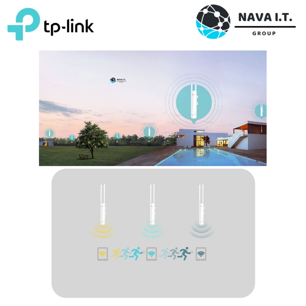 🛵มีส่งด่วน💨  TP-LINK EAP225-OUTDOOR AC1200 WIRELESS MU-MIMO GIGABIT ACCESS POINT