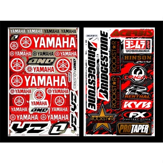 Bridgestone Yamaha สติ๊กเกอร์ Racing สติ๊กเกอร์สำหรับแต่ง รถมอเตอร์ไซค์ บิ๊กไบค์ รถยนต์ Car เนื้อPVC เคลือบเงา กันน้ำ