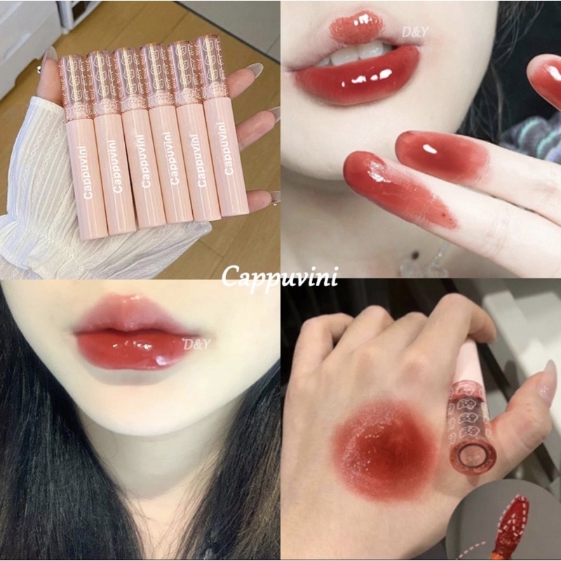Cappuvini ลิปกลอสหมี ลิปหมี ลิปแพคเก็จหมีน่ารัก สีสวยเกาหลีสุดๆ