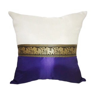 ปลอกหมอน/หมอนอิง/หมอนตกแต่งสไตล์ลายไทย สีม่วง (Thai Pillow Cover)