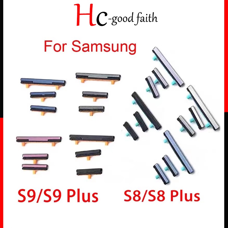 ใหม่ ปุ่มปรับระดับเสียง เปิดปิด คุณภาพสูง สําหรับ Samsung Galaxy S8 S9 Plus