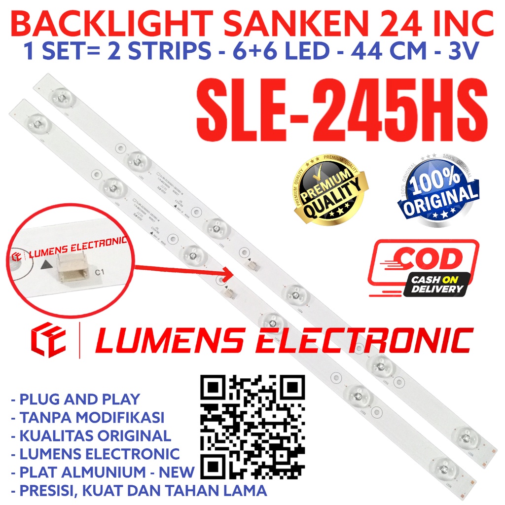 SANKEN 24 INC LED TV BACKLIGHT SLE-245HS SLE245HS SLE-245 SEL245 HS SEL 245HS LE-245HS LE-245 HS BL 