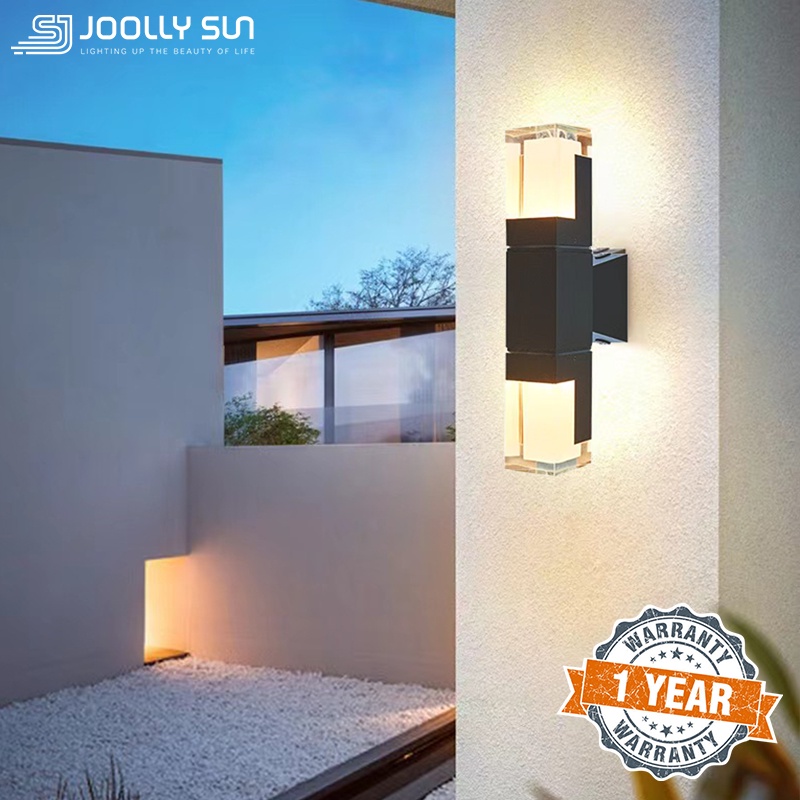 โคมไฟติดผนัง LED กันน้ํา สไตล์โมเดิร์น สําหรับตกแต่งสวน รั้ว กลางแจ้ง