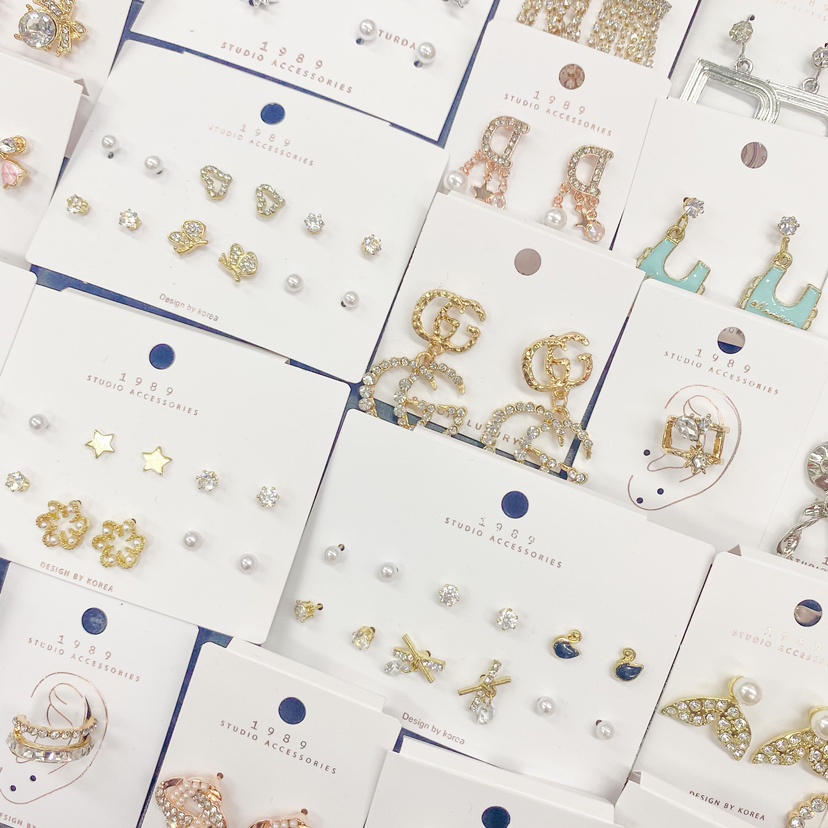 พร้อมส่ง | ต่างหู ติ่งหู ตุ้มหู Earcuff เกาหลี เครื่องประดับ GC