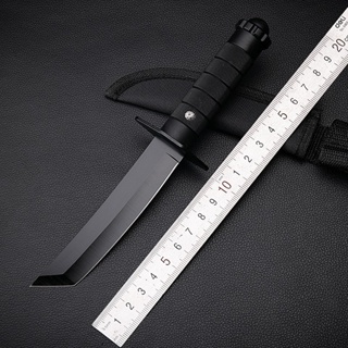 KNIFE X-305 มีดเดินป่าด้ามตรงอย่างดี มีดพกพา (11.5 นิ้ว) มีดแคมป์ปิ้ง ฟรีซองเก็บมีดอย่างดี