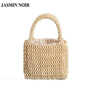 Jasmin NOIR กระเป๋าถือ สะพายข้าง ประดับลูกปัด ไข่มุก สําหรับผู้หญิง