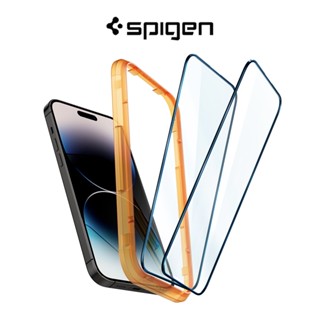 Spigen ฟิล์มกระจกนิรภัยกันรอยหน้าจอ 9H สําหรับ iPhone 14 Pro (2 แพ็ก)