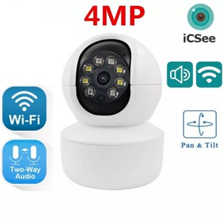 ICsee 4MP Smart Home WIFI กล้อง IP ไร้สายการเฝ้าระวัง Two Way Audio กล้องวงจรปิดเด็กความปลอดภัยในร่มกล้องกลางคืนภาพเป็นสี