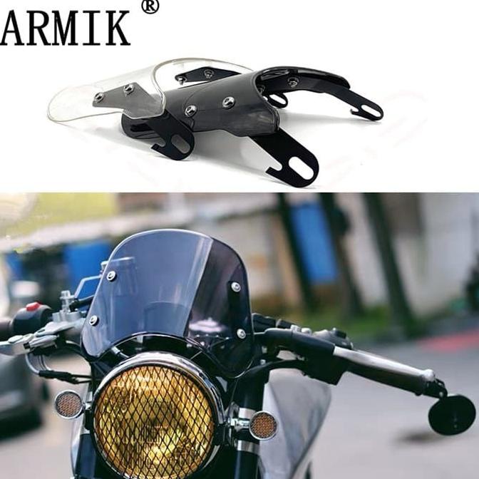 Windshieldn Headlamp Fairing - Winsil Armik Custom W175 Universal