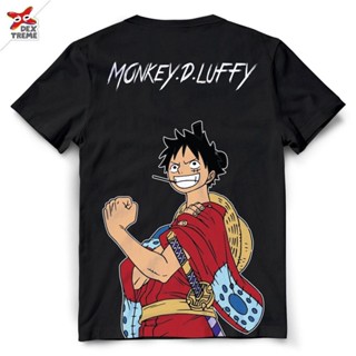 เสื้อยืดวันพีช One Piece 1425-BK  สีดำ:  LUFFYเสื้อยืด