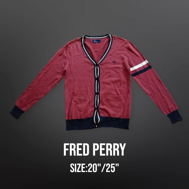 เสื้อFred perryแท้ เสื้อคาร์ดิแกน เสื้อไหมพรม#10