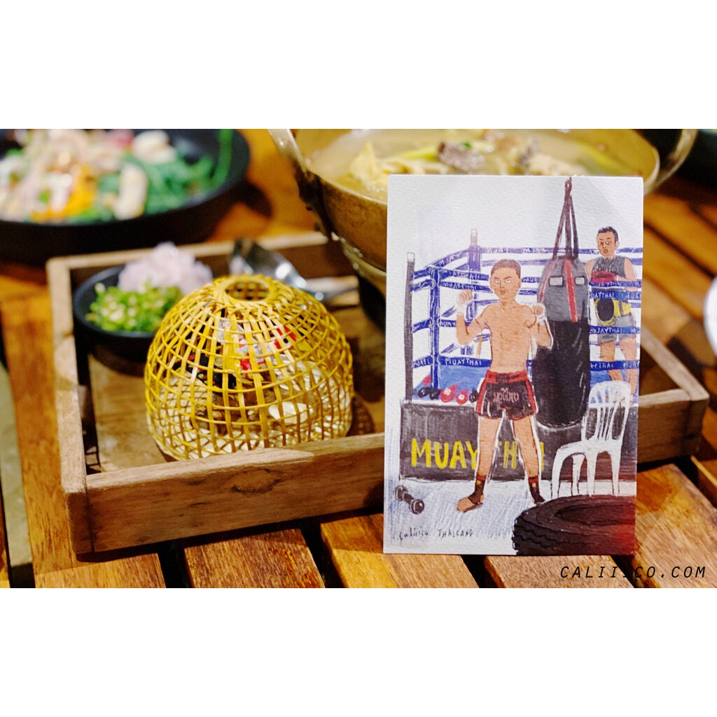 โปสการ์ด ลายประเทศไทย THAILAND Postcard Thai boxing camp1 postcard โปสการ์ด ลายมวยไทย1 4x6 inch