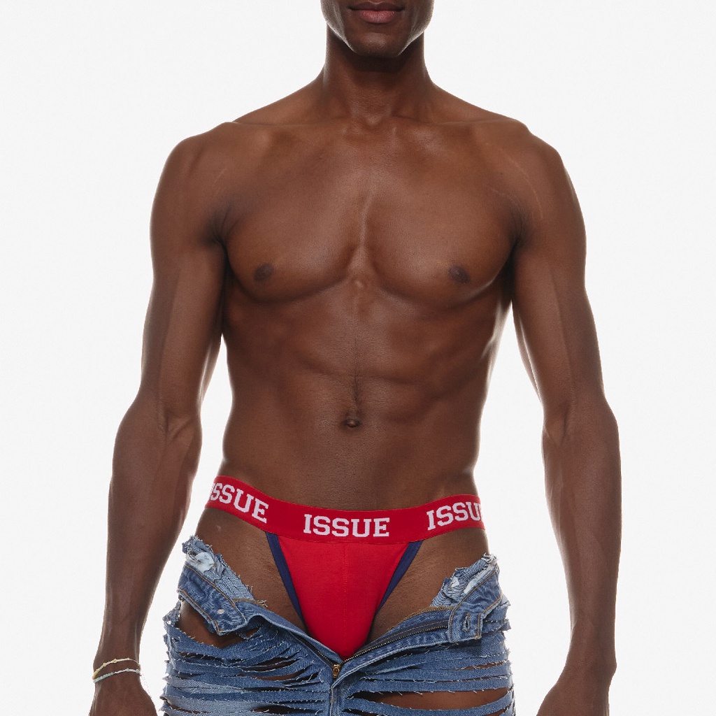 ISSUE UNDERWEAR Jock Strap กางเกงชั้นในชาย สีแฟชั่น สีแดง