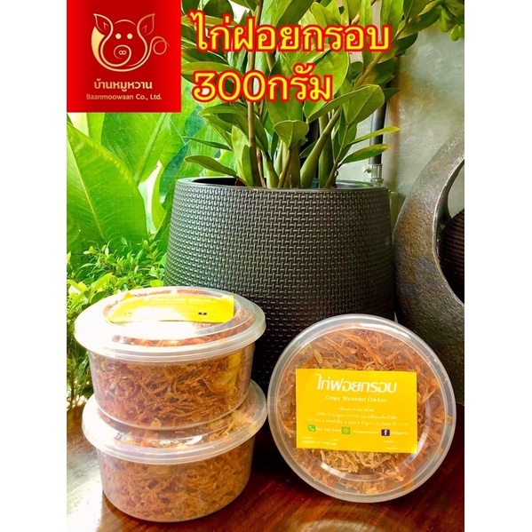 ไก่ฝอยกรอบ แบบกระปุก น้ำหนัก 300 กรัม