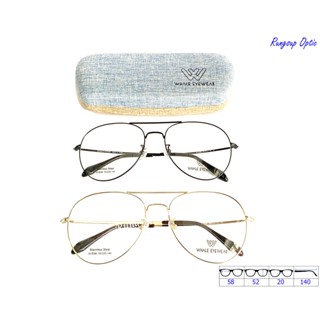 กรอบแว่นตา Whale Eyewear รุ่น W-8086 ขนาดใหญ่ แว่นบางเบาสวมใส่สบาย ทรงเรย์แบน