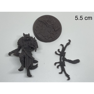 มิเนียร์เจอร์ หมาป่านักล่า เรซิ่น สำหรับสะสม 55 mm, miniature model resin figure  , Unassembled and unpainted kit