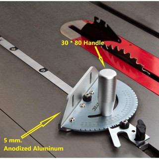 Miter Gage ฉากปรับองศาหน้าไม้โต๊ะเลื่อย โต๊ะเลื่อย DeWalt 744, 745, Haiwei, Gangshi, Makita 2705