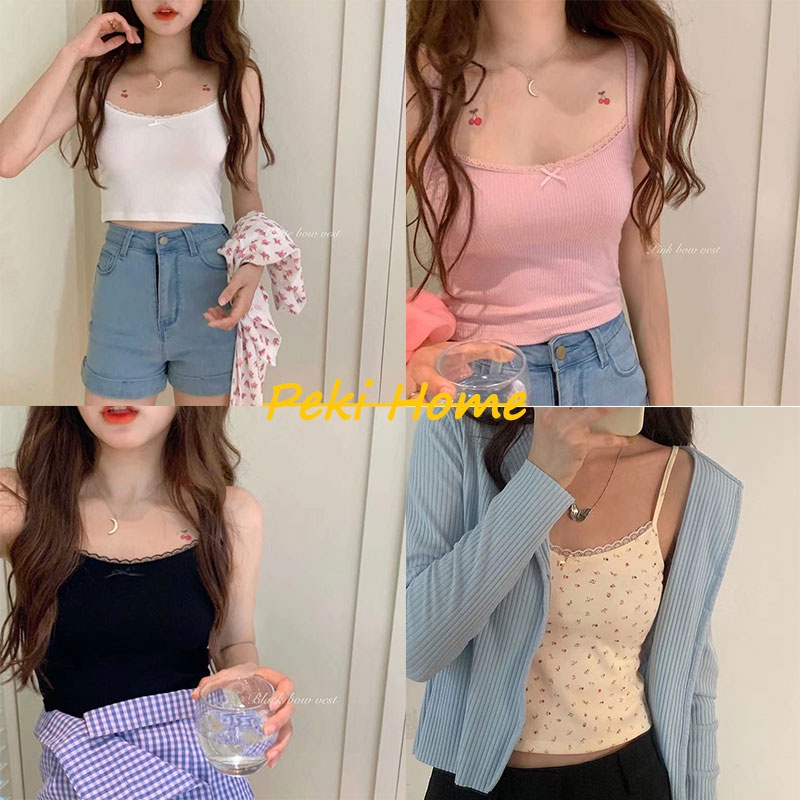พร้อมส่ง สายเดี่ยวเเฟชั่น เสื้อสายเดี่ยวสตรี เก๋ไก๋และเซ็กซี่ สไตล์สาวโชว์เอว สะดวกสบาย สูงและผอม