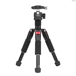 Andoer K521 Portable 5-section Extendable Aluminum Alloy Tripod with Mini Ball Head Low Center of Gravity 1/4" Screw Mount for    DSLR ILDC Cameras Max. Load 5kg 50cm