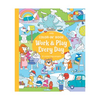 สมุดระบายสี ที่น่ารักที่สุดในโลก 🎈แบรนด์ OOLY🇺🇸 ลาย Work&amp;Play Every Day นำเข้าจากอเมริกา🇱🇷 พร้อมส่ง