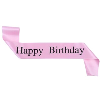 สายสะพาย HAPPY BIRTHDAY Sash (Light Pink)