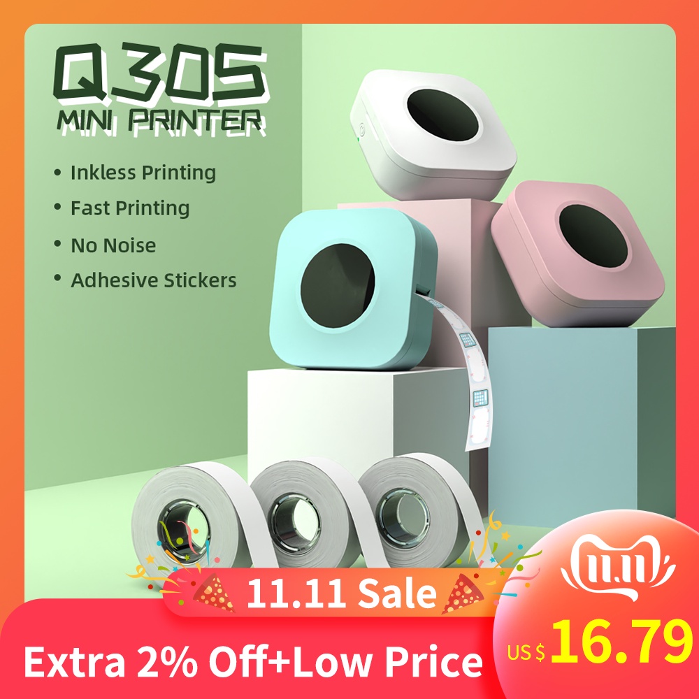 Phomemo Q30S Portable Label Maker Machine Wireless Mini Pocket Label Printer Adhesive Sticker