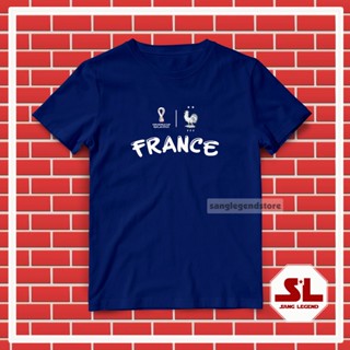 【cotton Tshirts👕】เสื้อยืด พิมพ์ลาย DISTRO Ball Country FRANCE LES BLEUS WORLD CUP WORLD CUP 2022 CODE 002