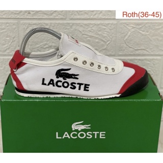 Lacoste รองเท้าผ้าใบ Slip-on ไม่มีเชือก36-45,สินค้าพร้อมส่ง