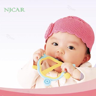 NJCAR 698-92 ยางกัด ยางกัดเด็ก ยางกัดเส้นสีพาสเทลสำหรับเด็ก มีเสียงเวลาเขย่า