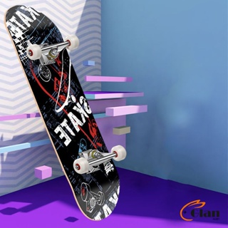 Glanxuan สเก็ตบอร์ด ทนทาน สไตล์สปอร์ตสวยงาม สกู๊ตเตอร์ สี่ล้อ Skate board