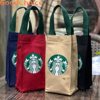 【Good】Starbucks Canvas Water Bottle Bag Thermos Mug Tote Bag Made of highquality materials durable YNXpMsnQ【Ready Stock】