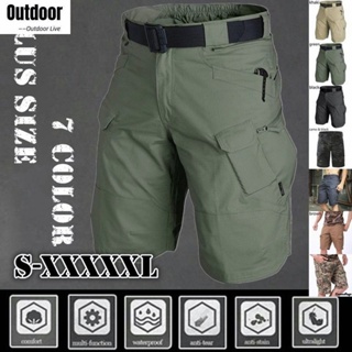 【COD】กางเกงคาร์โก้กันน้ำกางเกงขาสั้นสินค้ายุทธวิธี Mens Military Army Cargo